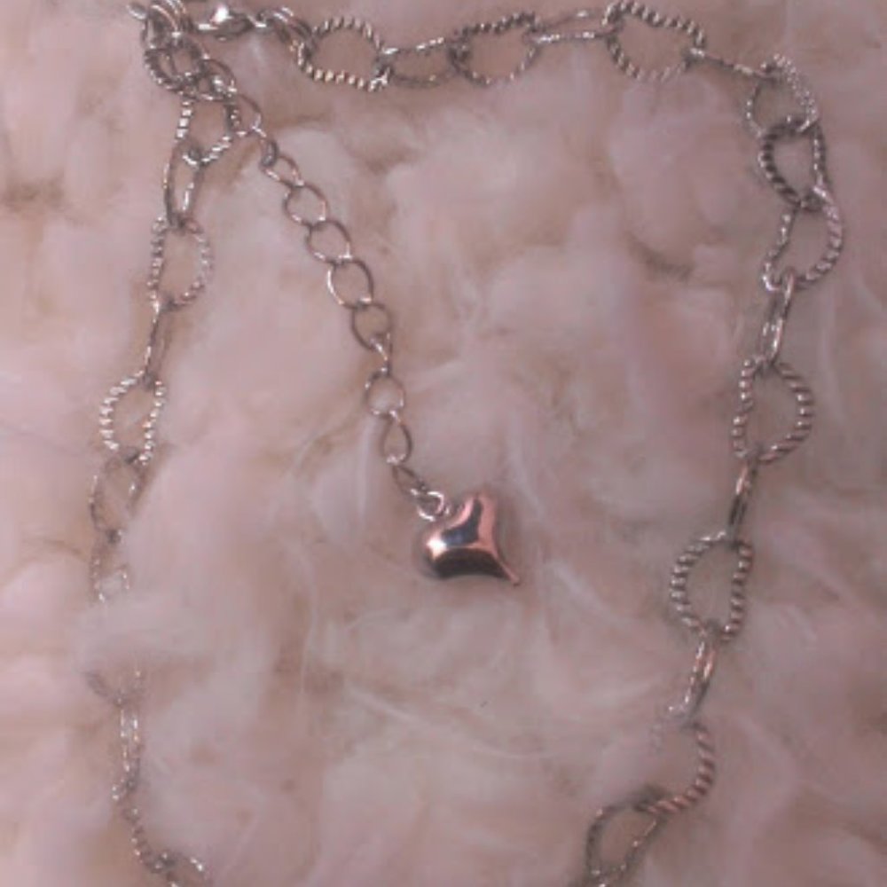 Simple Silver Heart Bracelet